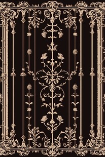 法式线条暗花图案