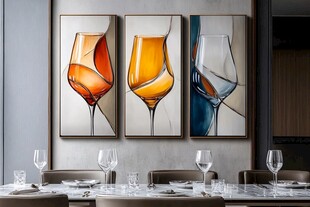 高级西餐厅挂画