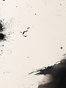 高端金色水墨画