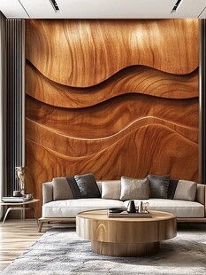 抽象木纹背景墙设计
