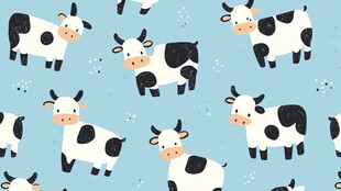 奶牛花纹背景
