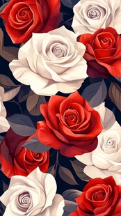 高端创意大气玫瑰花朵