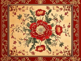 玫瑰花纹古典素材