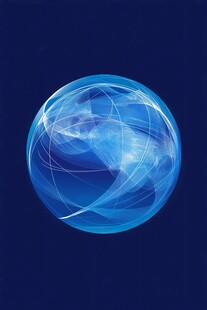 淡蓝色浅蓝色酷炫圆球