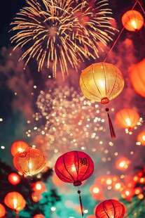 喜庆灯笼烟花