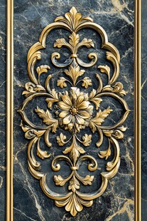金色奢华浮雕装饰设计