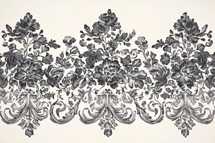 深色底花稿