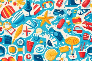 海洋卡通图案