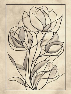 典雅郁金香装饰画