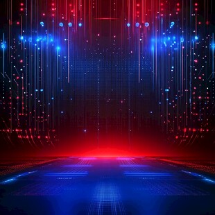 红蓝炫酷科技背景