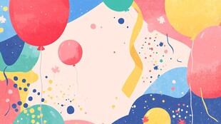 毕业季生日会缤纷背景