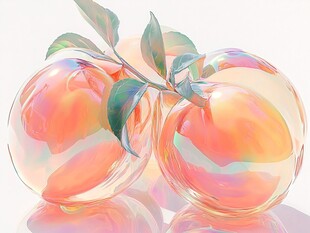 水晶樱桃包装插画