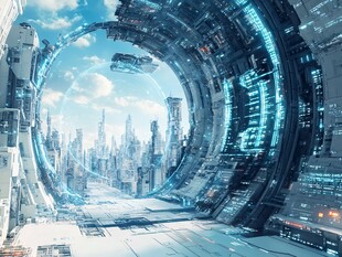 元宇宙科技背景素材