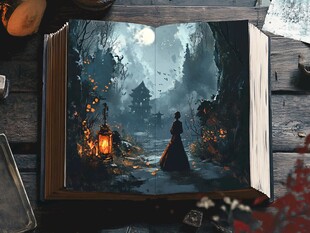 小说封面内页插画