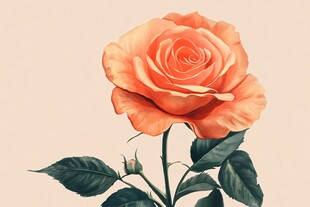 写实手绘玫瑰花素材