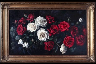 婚礼装饰画玫瑰油画