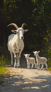 小羊羔奶油风装饰画