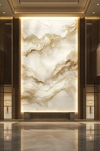 高端酒店艺术背景墙