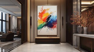 酒店抽象画色彩渐变