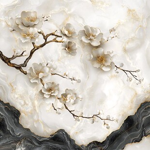 梅花轻奢背景墙