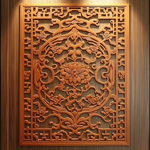 实木墙体雕刻装饰