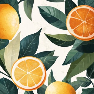 活力西柚色立体背景