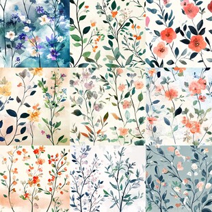 无缝拼接植物壁纸