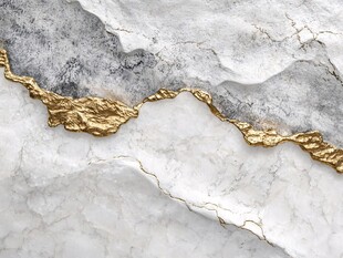 极简金箔石根线条