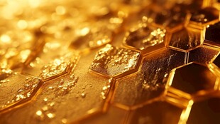 土豪金色科技背景