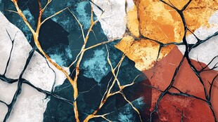 抽象艺术裂纹装饰墙