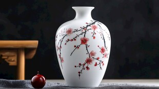 梅花图瓶