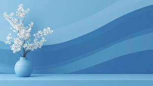 蓝色唯美简约墙纸