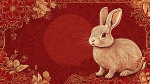 兔年中式背景
