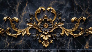 金色奢华浮雕装饰设计