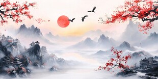 富贵典雅古风山水