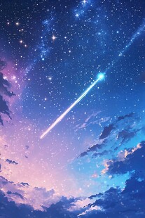 创意夜晚星点流星
