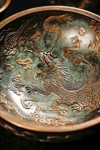 龙纹金盘银盘