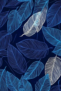 蓝色树叶底纹