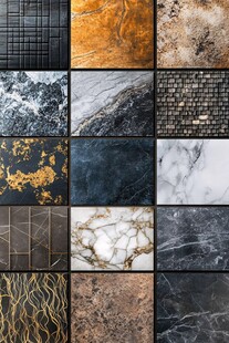 金色网格线条大理石纹