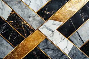金色大理石对拼背景