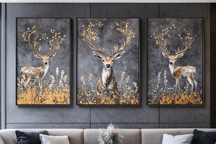 鹿装饰画鹿挂画