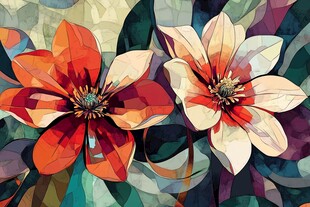 手绘创意百花壁纸