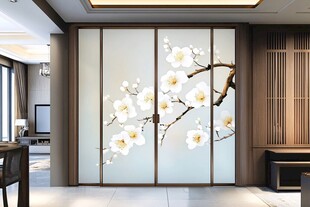 梅花轻奢背景墙