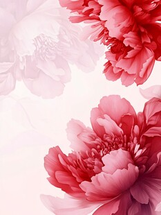 立体手绘牡丹花卉