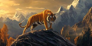 雄壮的动物插画