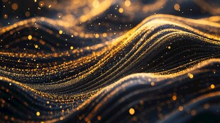 金色轻纱动感线条