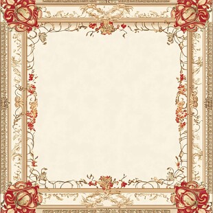 欧式花纹边框背景