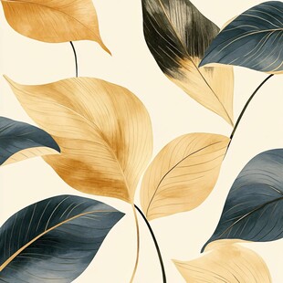 抽象树叶墙纸