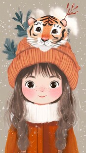 虎年卡通女孩