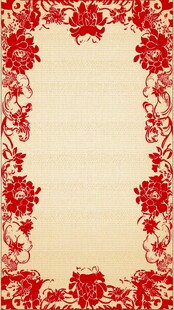 枣红花纹背景海报背景